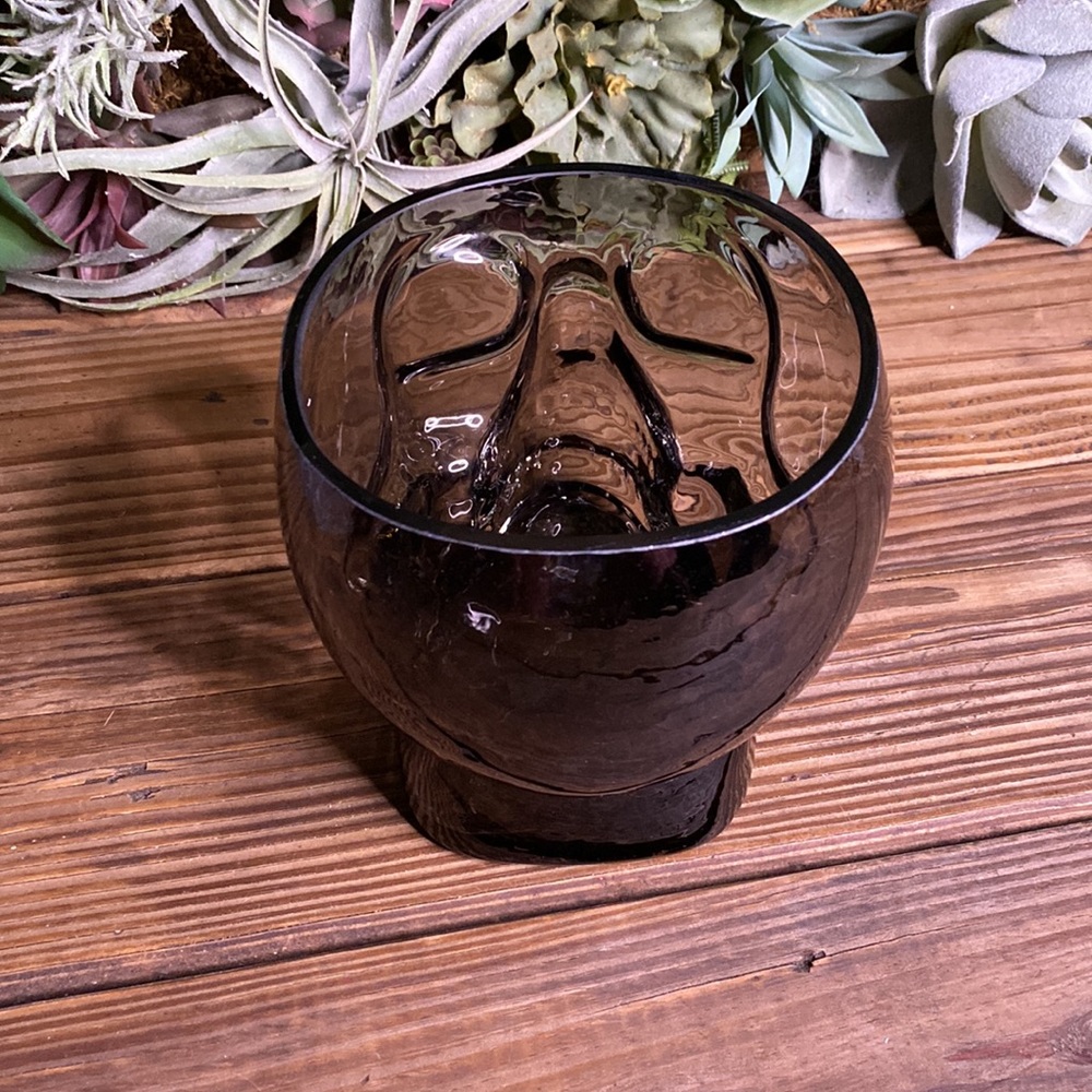 Pottery Barn Blown Soda Lime Glass Ombré Effect Large Skull Ice Bucket 💀 - Picture 8 of 16